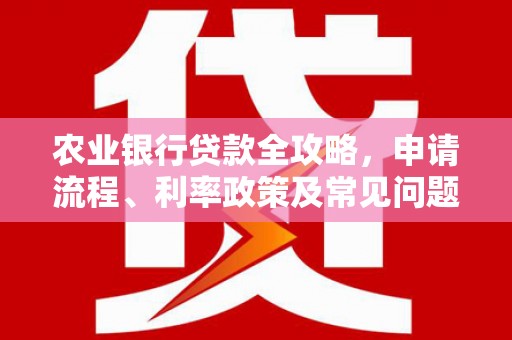新民农业银行贷款全攻略，申请流程、利率政策及常见问题解析