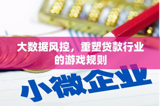 新民大数据风控，重塑贷款行业的游戏规则