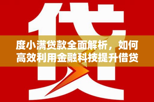 新民度小满贷款全面解析，如何高效利用金融科技提升借贷体验