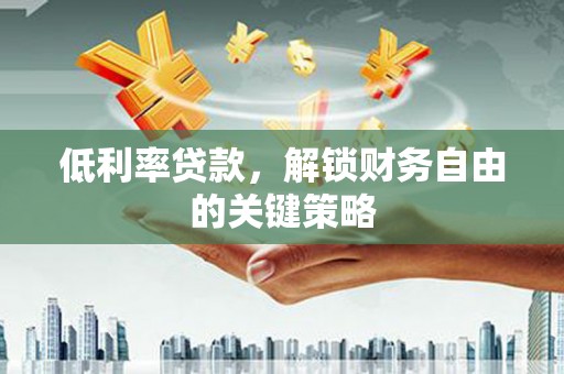 新民低利率贷款，解锁财务自由的关键策略