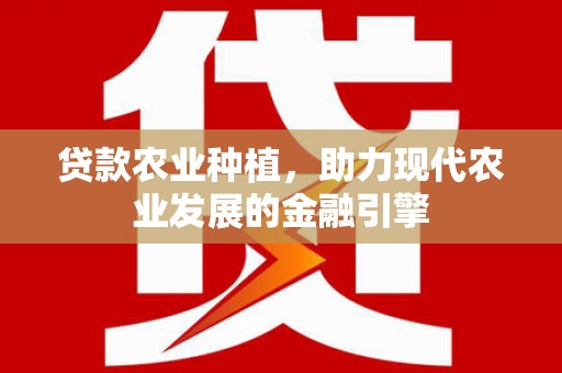 新民贷款农业种植，助力现代农业发展的金融引擎
