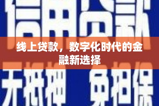 新民线上贷款，数字化时代的金融新选择