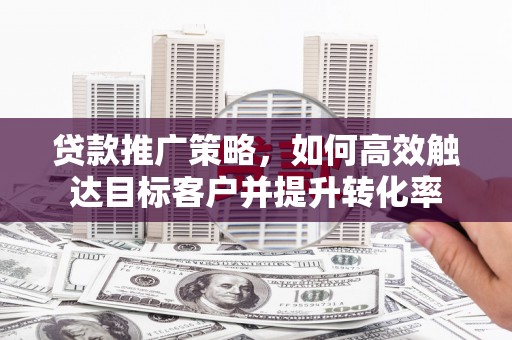 新民贷款推广策略，如何高效触达目标客户并提升转化率
