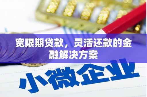 新民宽限期贷款，灵活还款的金融解决方案