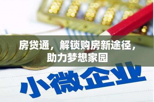 新民房贷通，解锁购房新途径，助力梦想家园