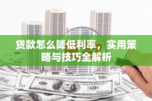 新民贷款怎么降低利率，实用策略与技巧全解析